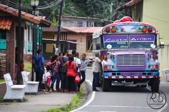 Chicken bus in Portobelo